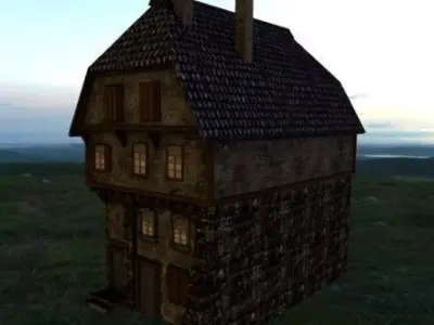  Mediaeval house Free low-poly 3D model