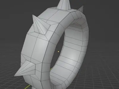 Hellish monster character Low-poly 3D model