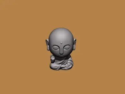 Baby Buddha little monk 3D print model
