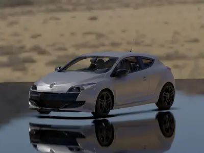 Renault Megane car Low-poly 3D model