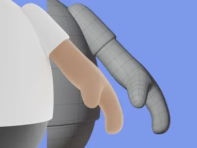 3d character Man Surfskate 3D model