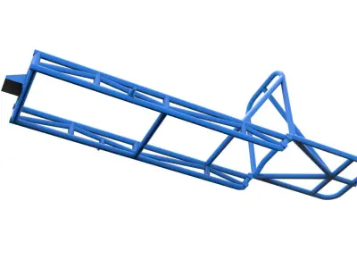 Frame of old school Front engine dragster V4 Scale 1 to 25 3D print model