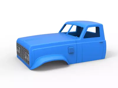 Cab of Vintage GATR Racing Semi truck Version 3 Scale 1 to 25 3D print model