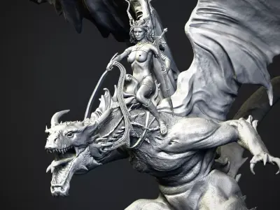 Mistress of the Dragons 3d printable  3D print model