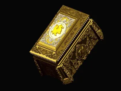 Ornamental deluxe gift storage box 3D print model