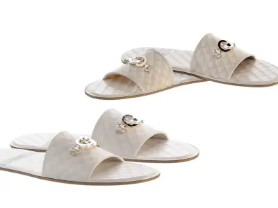 Gucci Leather slippers 3D model
