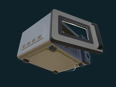 Microwave Low-poly 3D model