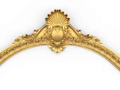 Classic Carved Bed 3D model 11 3D model