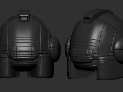 helmet high poly sculpt 3d printable 3D model shop