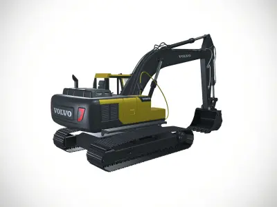 Volvo Tracked Excavator 3D model