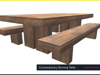 Contemporary Dinning Table 3D model