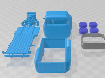 1956 F100 Pickup Truck - Separate Parts 3D Model 3D print model