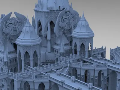 Steampunk Medieval Tower Kitbash 1 3D model