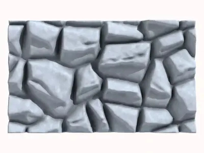 Raw Rockface Defense Barrier 3D model