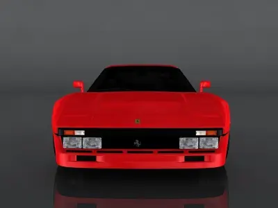 Ferrari GTO 1984  Low-poly 3D model
