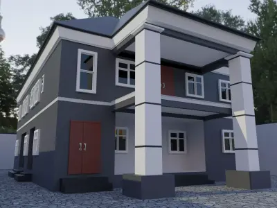 Home Exterior Low-poly 3D model purchase