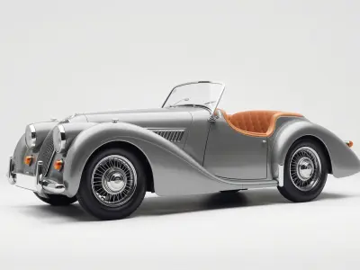 Vintage Roadster Classic Convertible Car Model Low-poly 3D model