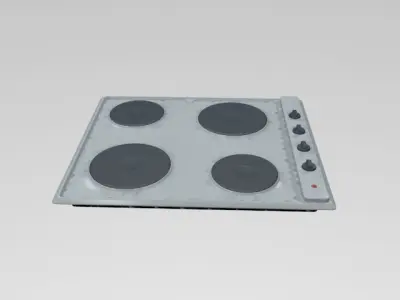 gas stove Low-poly 3D model