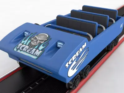 Roller-Coaster Car Concept 3D model
