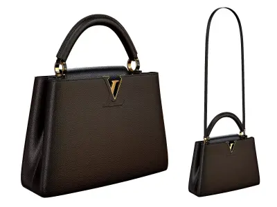 Louis Vuitton bag Capucines Black Leather 3D model