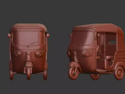 Tuk Tuk Bajaj 3D Scan for print 3D model