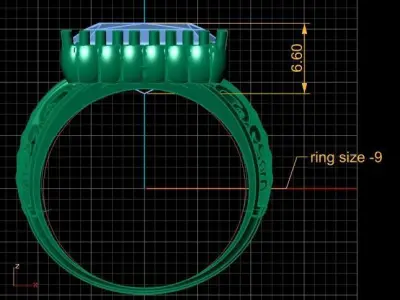 Italian Men Fashion Ring 3d Printable Model 3D print model