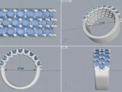 ring woman  3D print model buy