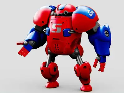 TOY BOT MONG Rigged for Unreal Engine - Unity - MIXAMO 3D model