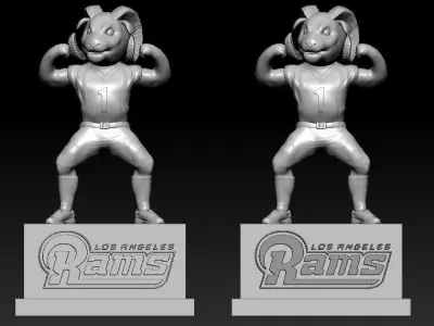 NFL - LOS ANGELES RAMS FOOTBALL MASCOT STATUE - 3D PRINT 3D print model