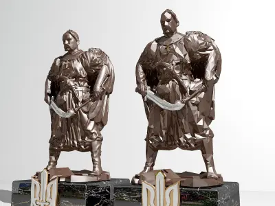 Cossack with wings 3D model 3D print model