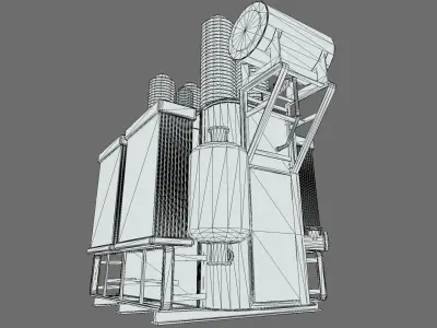 Old Rusty Transformer PBR Low-poly 3D model