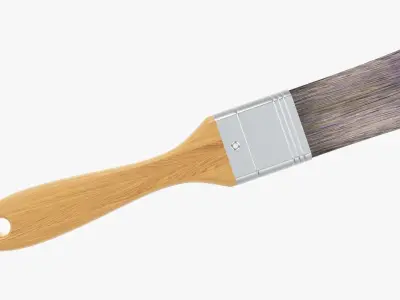 Narrow painting brush 03 3D model