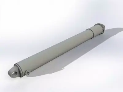 4 stage telescopic hydraulic cylinder D250 S6970 mm 3D model
