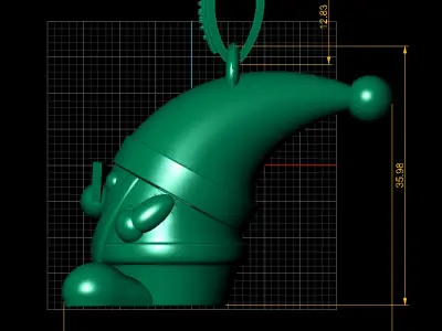 SANTA CLAUS PENDANT 3D PRINTABLE MODLE  3D print model