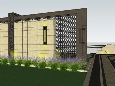 entrance water fountain 3D model