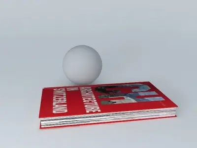 Book and ball Free 3D model