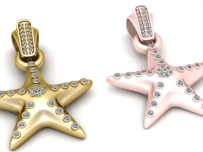 Luxury Star Jewelry   3D printable model   3D print model