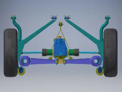 off-road vehicle  rear suspension 3D model