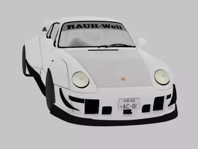 Porsche 911 GT2 993 RWB HellSpec V2 3D model