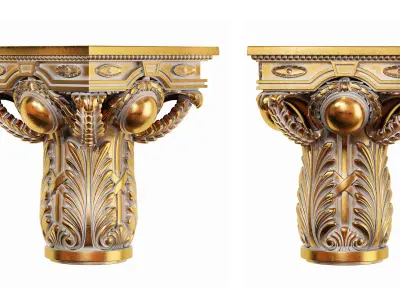 Classic capital 05 3D model