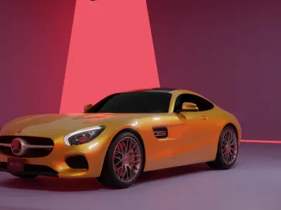 Automotive  Abstract Photo Studio tfor Blender Cycles  3D model Low-poly 3D model