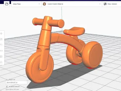 Balance Bike 01 Low-poly 3D model
