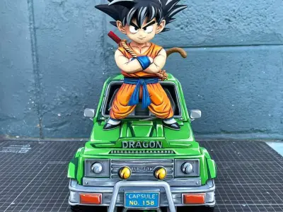 Goku Car Cover Book - STL File For 3DPrinting Saraban Studio 3D print model