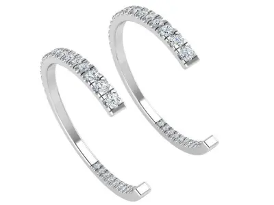 Diamond Hoop Earring 2866 3D print model