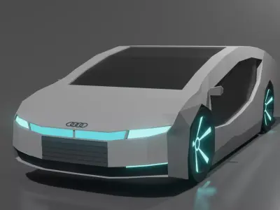 Audi A9 Futuristic  Concept car Low-poly 3D model Low-poly 3D model