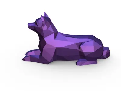 shiba inu 3D print model