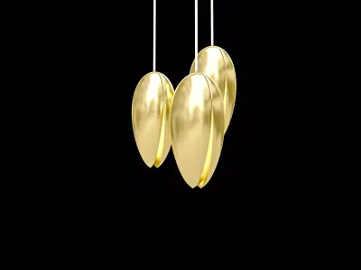 chandelier inspire with almond  3D model