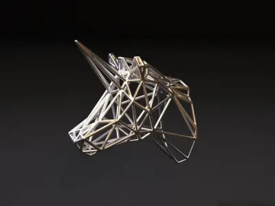 Unicorn on the wall 3D print model