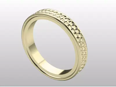 Intricate Modern Classic Wedding Ring File Item 7 Free 3D print model