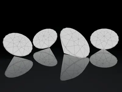 Colored Realistic Diamonds Free low-poly 3D model